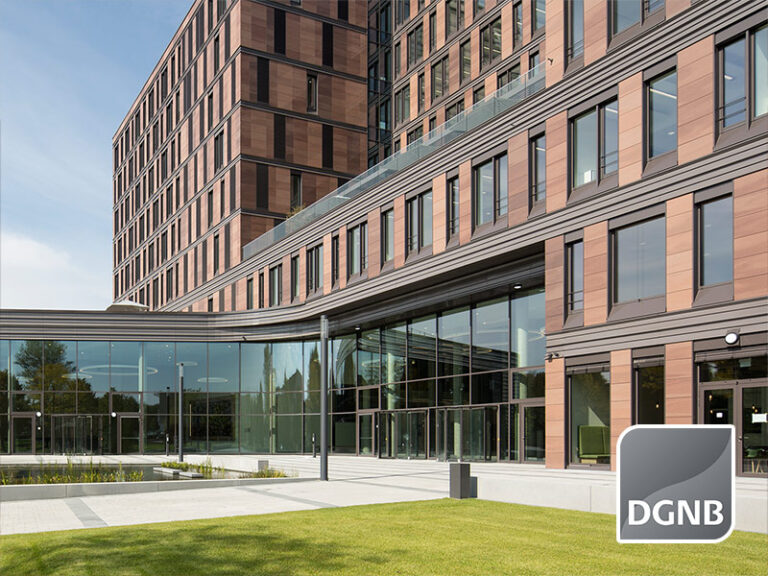 Frankfurt School of Finance, nachhaltiges Hochschulgebäude mit DGNB-Mix-Platin-Zertifizierung